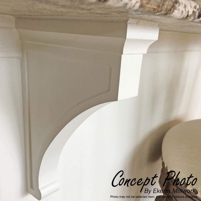 Ekena Millwork BKT01X09X11HARW حوامل هاملتون التقليدية من الخشب، 1 1/2" عرض x 9" عمق x 11" ارتفاع، خشب مطاطي - Image 3